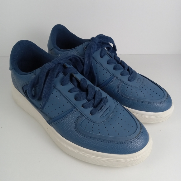 Aldo Sneakers Mens 8 Drishtia Blue Casual Comfort Low Top Round Toe Perforated - Picture 1 of 8